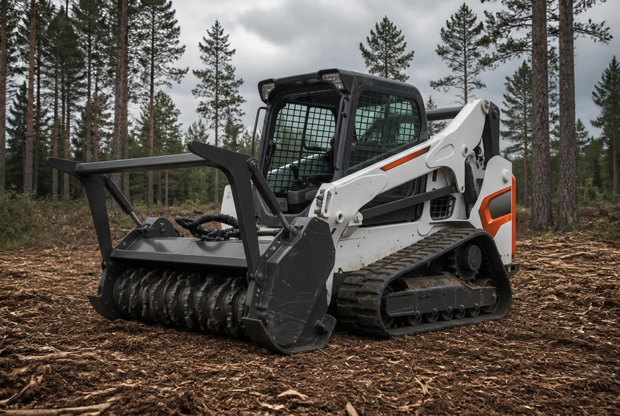 Bobcat T76 — Forestry Mulching Head